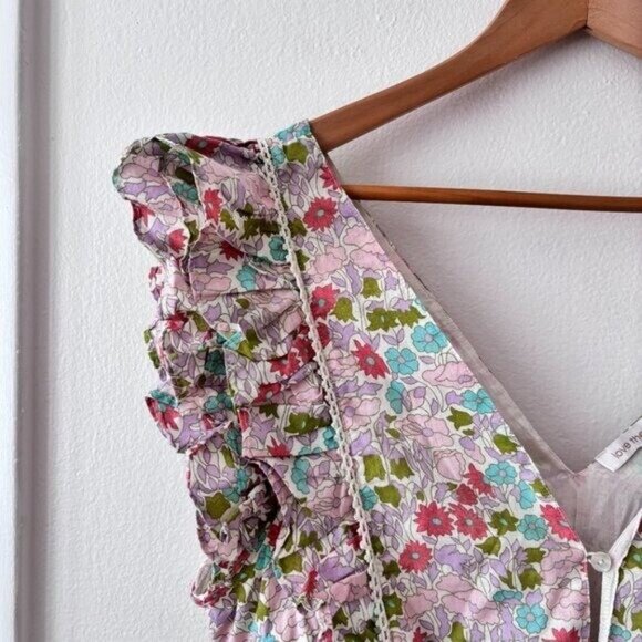 Love The Label Ines Ivory Tiered Ruffled Mini Dress - Picture 8 of 11